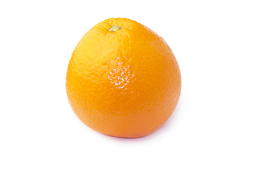 orange. photo of a juicy orange. isolated on white background