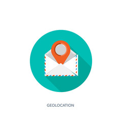 Vector illustration. Envelope icon. Letter, email. Message and communication