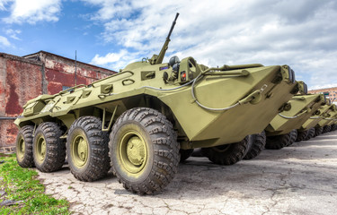 Russian Army BTR-80 wheeled armoured vehicle personnel carrier