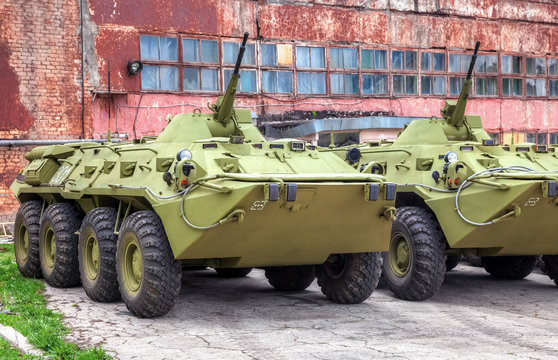 Russian Army BTR-80 wheeled armoured vehicle personnel carrier