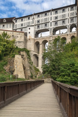 Castle bridge, Cesky Krumlov, Czech republic