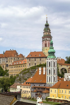 view of Cesky Krumlov, Czech republic