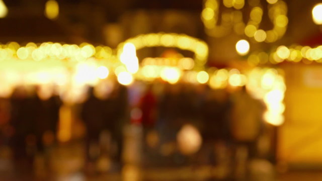 Abstract Defocused Christmas Background with Sparkling Lights