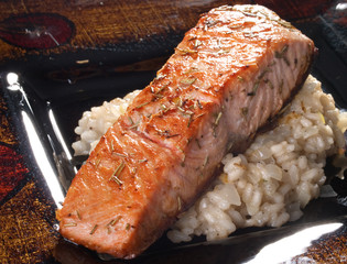 Salmon with capers sauce
