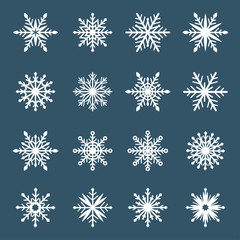 Naklejka na ściany i meble Set of snowflakes