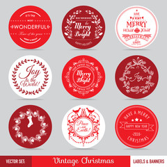 Obraz premium Christmas Labels, Banners and Tags Set