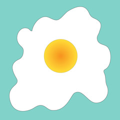 Vector illustration with fried eggs