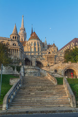 Naklejka premium Baszta Rybacka i Kościół Macieja w Budapeszcie