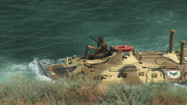 Russian amphibious assault landing