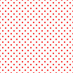 Red Polka Dots on White Pattern © inimma
