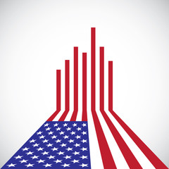 Creative American Flag, red arrows, vector