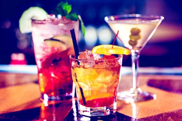 Crédence de cuisine en verre imprimé Bar Cocktails