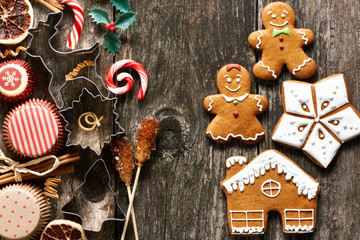 Christmas homemade gingerbread cookies