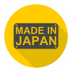 Made in Japan icon with long shadow