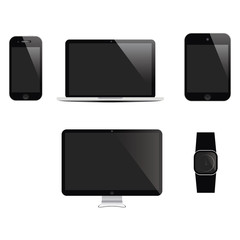 Vector electronic devices with blank screens