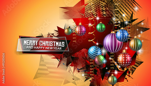 &quot;Merry Christmas Seasonal Background for your greeting cards