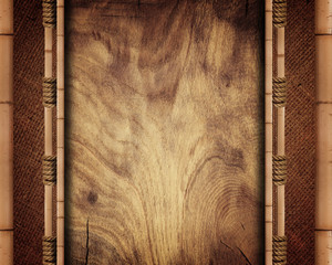 wood board with bamboo frame