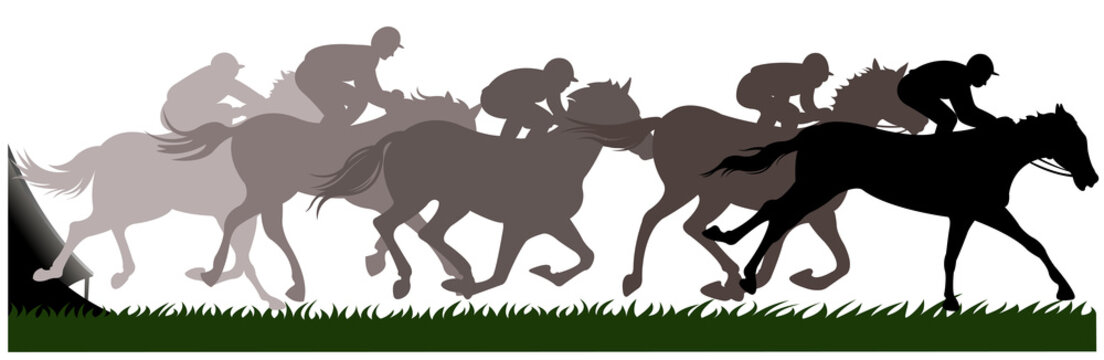 racing horse silhouette