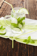 Cucumber basil lemonade.
