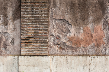 antico muro di mattoni 