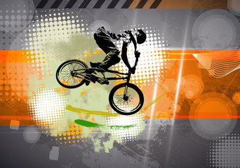 Fototapety  Sport, ilustracja BMX