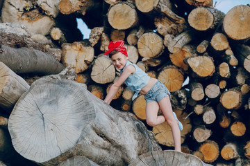 Stylish beautiful little girl