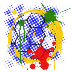  Logotipo Balon de futbol con manchas