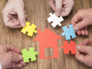 El núcleo familiar hacen un aporte para adquisición de vivienda - concepto de vivienda. 