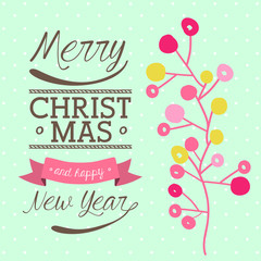 happy merry christmas design 