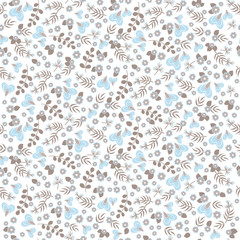 Elegant seamless pattern with flowers