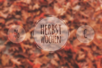 herbstaktion rabatt hintergrund banner