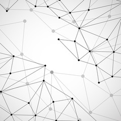 Fototapeta premium Abstrakcjonistyczny geometryczny tło z łączyć kropki i linie. Nowoczesna koncepcja technologii. Ilustracji wektorowych. EPS 10