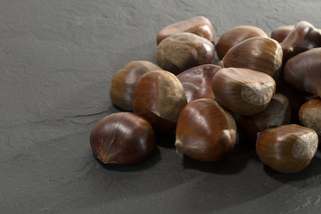 chestnuts on slate