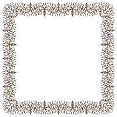 Square frame with ornament  vintage style.