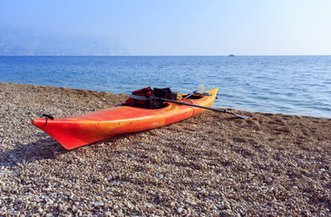Kayaking in Crimea. Balaklava Vasili beach. Hiking.