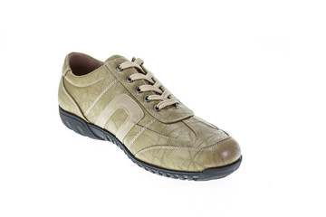 New brown shoe isolated on white