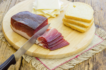 Slices of Italian Speck