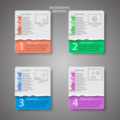 Abstract 3D Paper Infographics