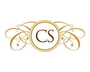 CS Luxury Ornament Initial Logo