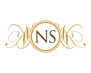NS Luxury Ornament Initial Logo