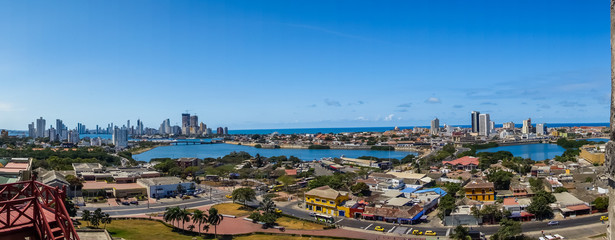 Beautiful aerial view of Cartagena, Colombia