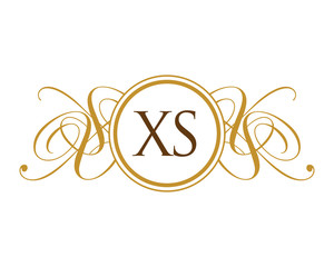 XS Luxury Ornament Initial Logo