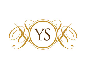 YS Luxury Ornament Initial Logo