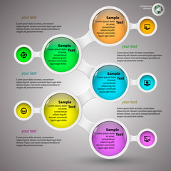 Fototapeta premium Abstract 3D Paper Infographics