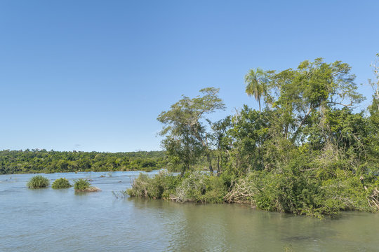 Parana River at Iguazu Falls