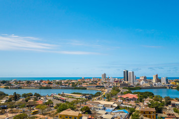 Beautiful high angle view of Cartagena, Colombia
