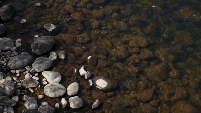 River bed overhead view, 4K