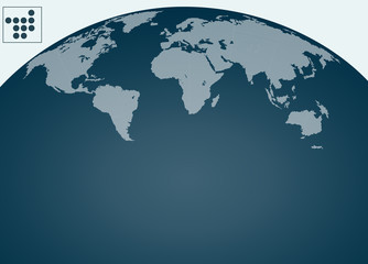 Küçük  noktalı Dünya haritası (Panorama)