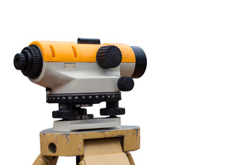 Theodolite ,Distance measurement tool on white with clipping path