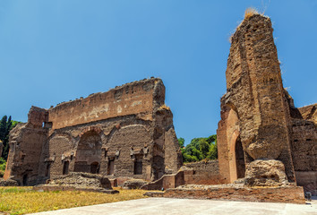 The ancient ruins. Thermae of Caracalla.